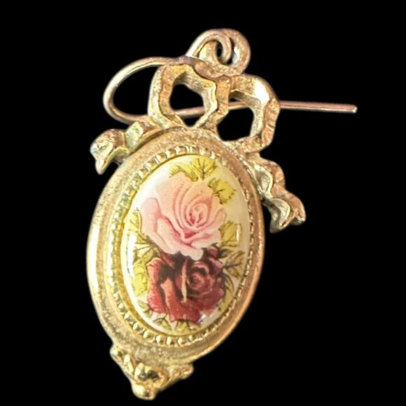 Vintage Victorian Style Floral Faux Pearl Bracelet W/ Matching Earrings - Picture 6 of 15